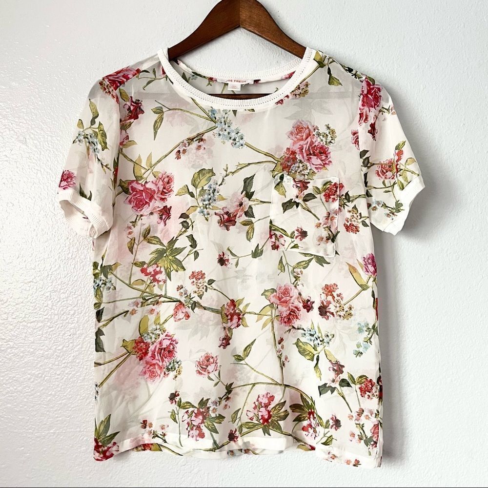 Joe Fresh Women’s Floral Top Size S